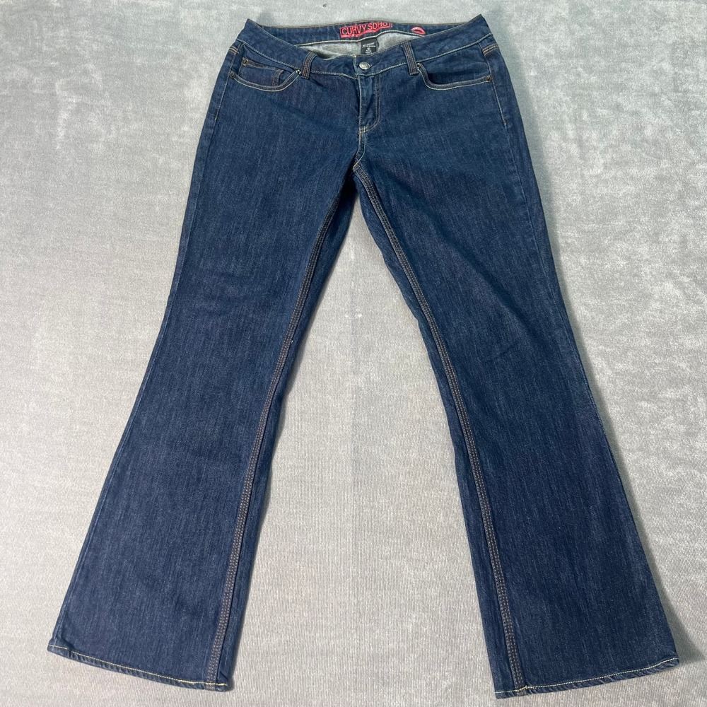 Y2K New York & Co Soho Curvy Bootcut Jeans Womens‎ Size 10 Petite Blue Stretch